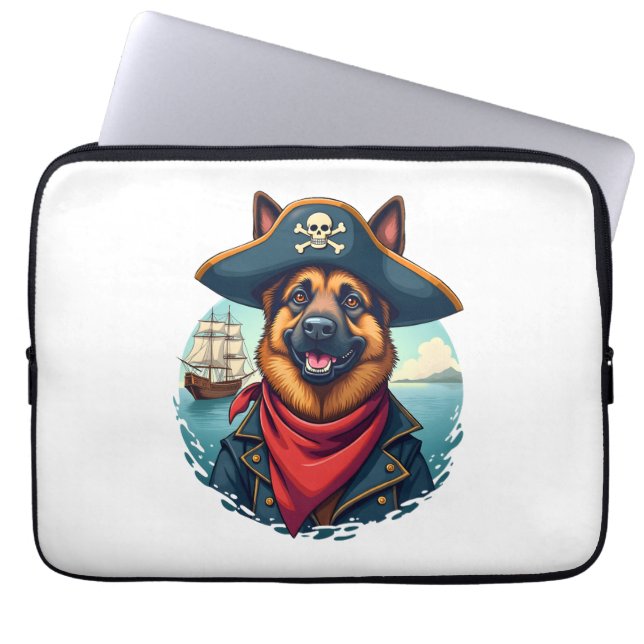 Housse Pour Ordinateur Portable Copie de Pirate de Chien Berger Allemand (Devant)