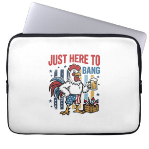 Housse Pour Ordinateur Portable Coq Patriotique Feu d'Artifice Vintage Design de T