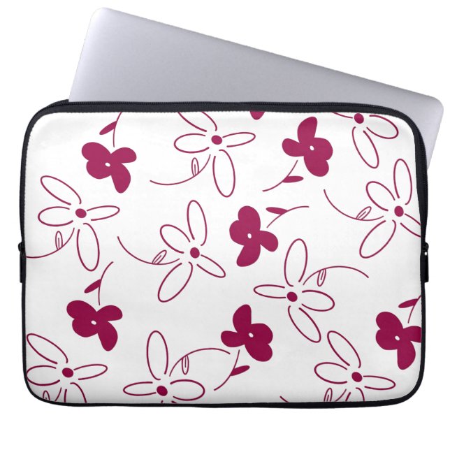 Housse Pour Ordinateur Portable coque de fleurs (Devant)