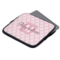 Coque d'ordinateur portable Dusty Rose Damask avec
