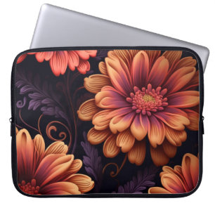 Housse Pour Ordinateur Portable Coque d'ordinateur portable FLower orange et viole