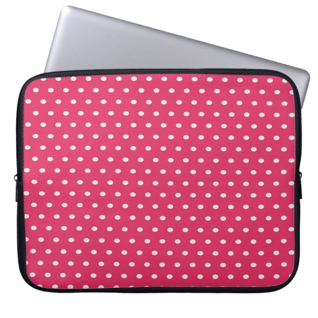Housse Pour Ordinateur Portable Coque d'ordinateur portable Pink Polka (Devant)