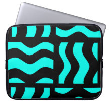 Coque d'ordinateur portable Turquoise et Noir Dive