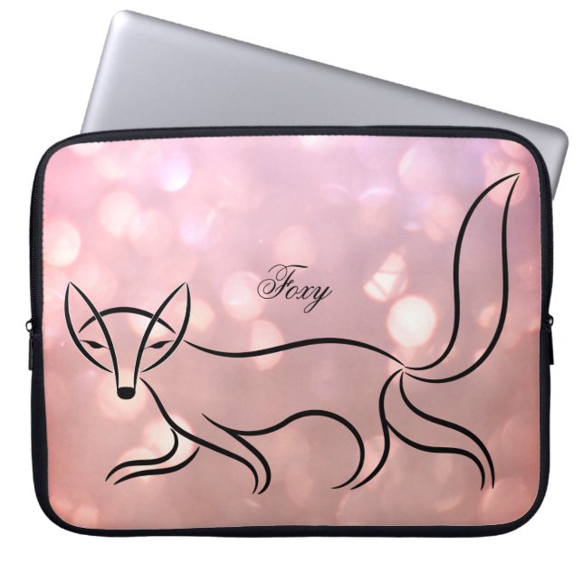 Housse Pour Ordinateur Portable coque portable design "Foxy". (Devant)