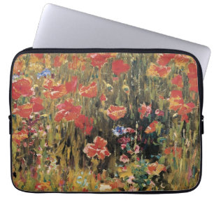 Housse Pour Ordinateur Portable Coquelicots par Robert Vonnoh, Impressionnisme Vin