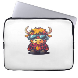 Housse Pour Ordinateur Portable Coquette Highland Cow Bubblegum Tshirt Design, Hol