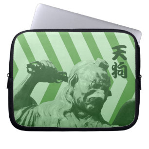 Housse Pour Ordinateur Portable Corbeau japonais Tengu Yokai Pop art