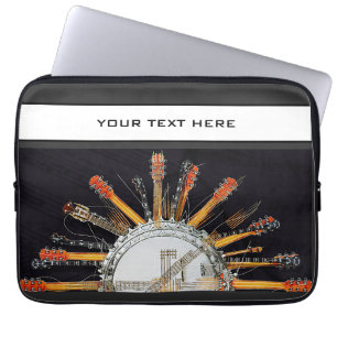 HOUSSE POUR ORDINATEUR PORTABLE CORDES DE GUITARE AU SOLEIL