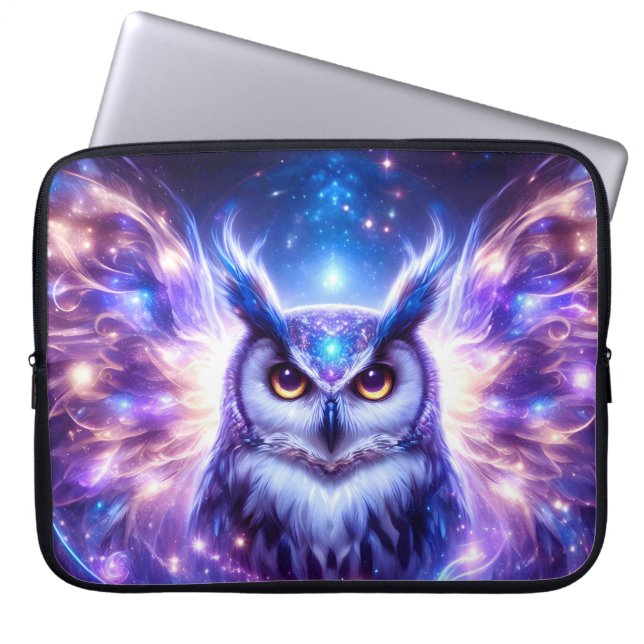 Housse Pour Ordinateur Portable Cosmic Mystical Wisdom Celestial Spiritual Owl  (Devant)