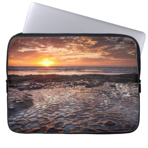 Housse Pour Ordinateur Portable Coucher de soleil à la plage, Californie