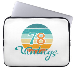 Housse Pour Ordinateur Portable Coucher de soleil rétro 78 Vintage en détresse