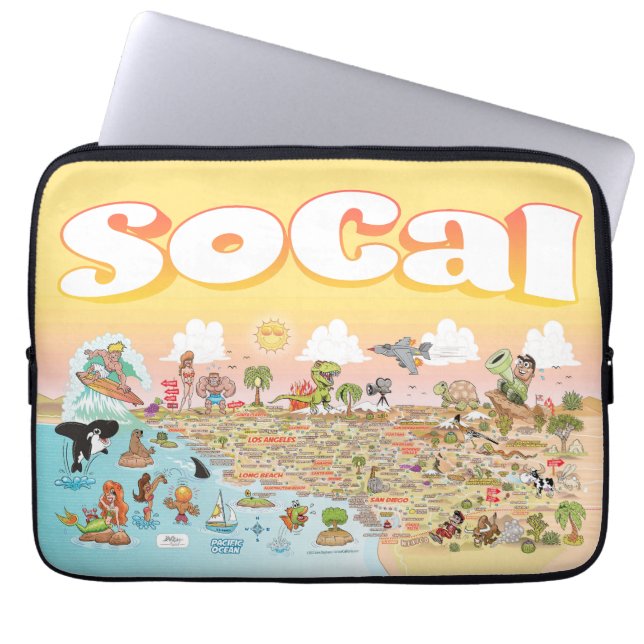 Housse Pour Ordinateur Portable Coucher de soleil SoCal (Devant)