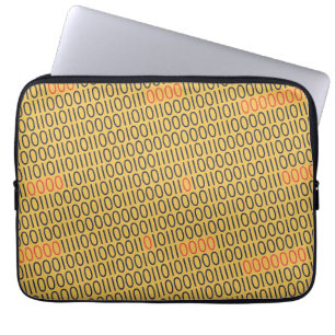 Housse Pour Ordinateur Portable Couleur BINARY CODE rouge surbrillance