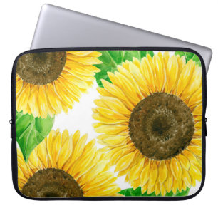 Housse Pour Ordinateur Portable Couleur d'eau des fleurs de soleil
