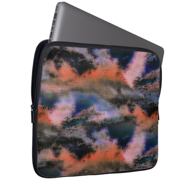 Housse Pour Ordinateur Portable Couleur orange nuages foncés texture déversoir off (Devant droit)
