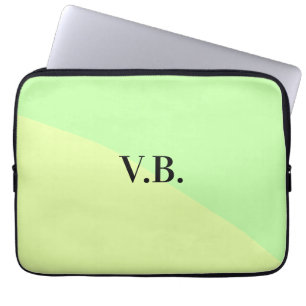 Housse Pour Ordinateur Portable Couleur unie simple ajouter un nom texte monogramm