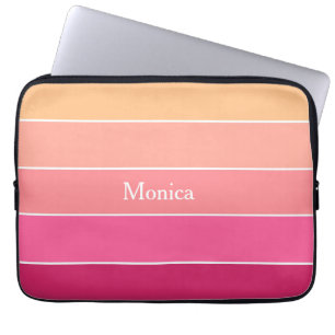 Housse Pour Ordinateur Portable Couleurs d'été personnalisées Bandes de blocs de c