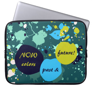Housse Pour Ordinateur Portable Couleurs passées et futures Peinture verte