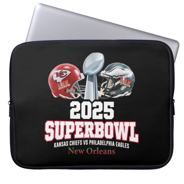 Housse Pour Ordinateur Portable Coupe du Super Bowl 2025 (Devant)