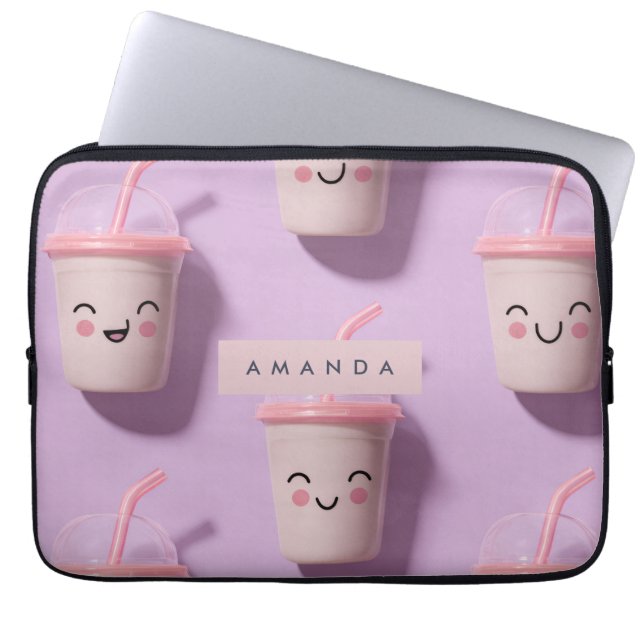 Housse Pour Ordinateur Portable Coupe personnalisée Cute Kawaii Pastel Smoothie (Devant)