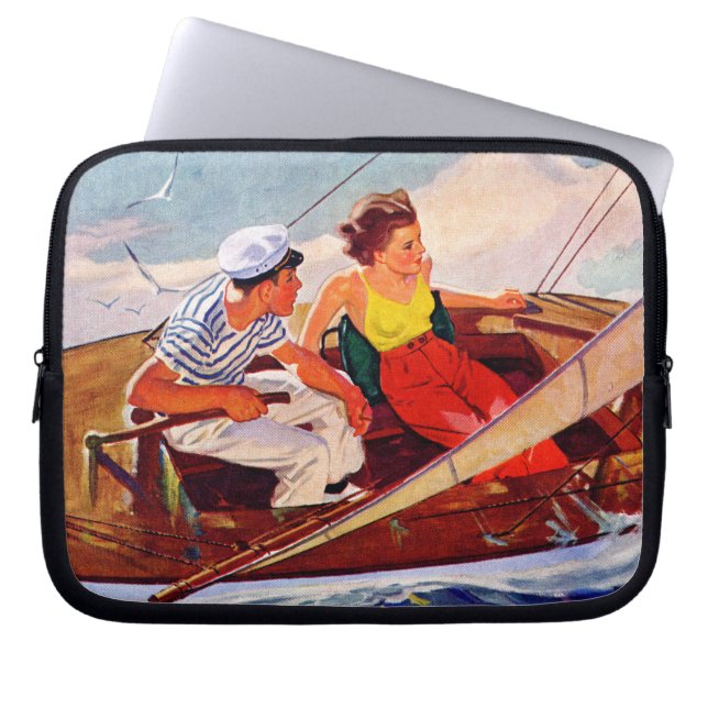 Housse Pour Ordinateur Portable Couple Sailing par R.J. Cavaliere (Devant)
