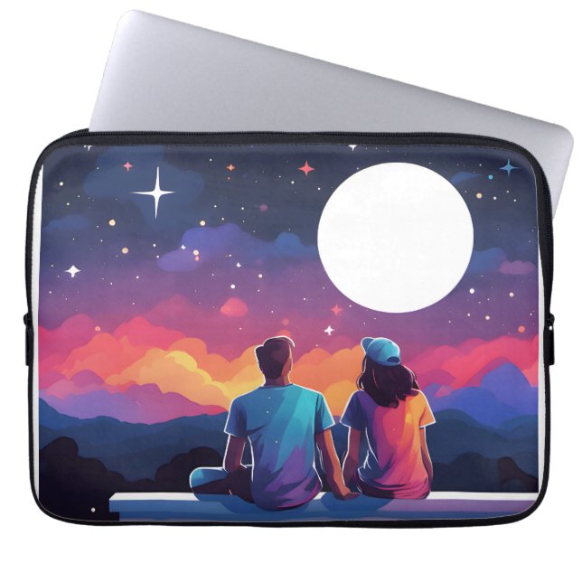 Housse Pour Ordinateur Portable Couple stargazing (Devant)