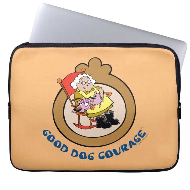 Housse Pour Ordinateur Portable Courage du chien lâché | Good Dog Courage (Devant)