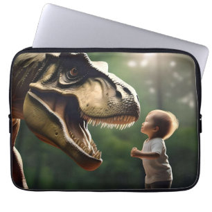 Housse Pour Ordinateur Portable **"Courage Unleashed : Un petit garçon fait face a