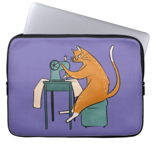 Housse Pour Ordinateur Portable Couture vintage de chat