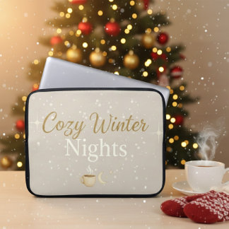 Housse Pour Ordinateur Portable Cozy Winter Nights: Aesthetic Watercolor Laptop Sl
