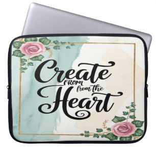 Housse Pour Ordinateur Portable Créer à partir du cœur, option 3