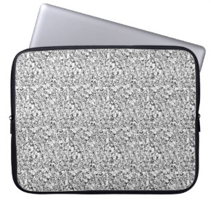 Housse Pour Ordinateur Portable Cristal de Druzy - couleur d'or blanc