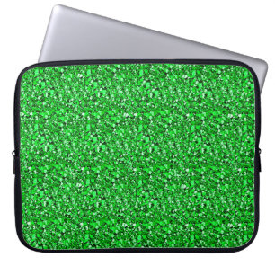 Housse Pour Ordinateur Portable cristal druzy - vert émeraude