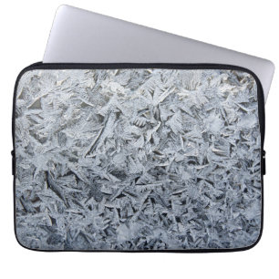 Housse Pour Ordinateur Portable Cristaux de givre de glace Texture