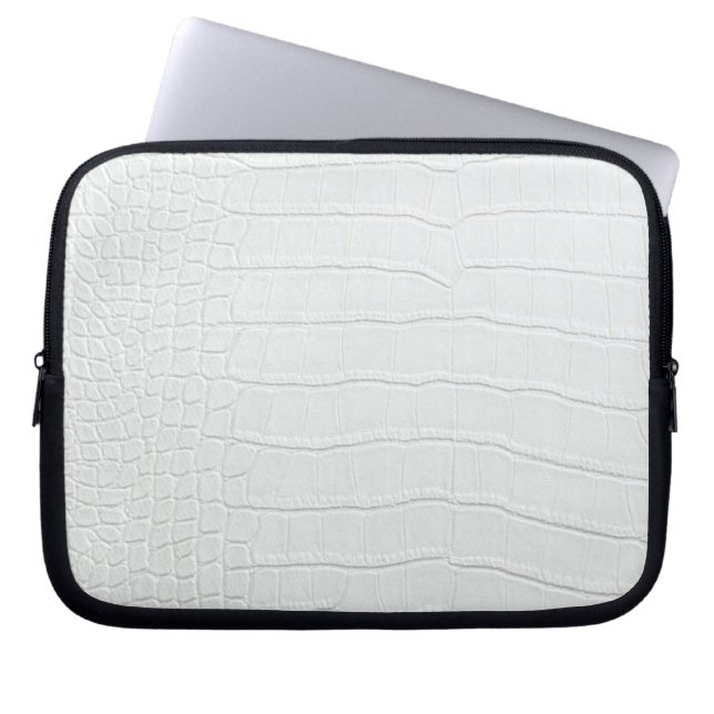 Housse Pour Ordinateur Portable Crocodile blanc - Impression (Devant)