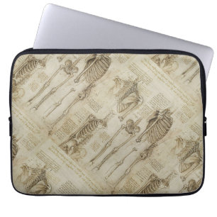 Housse Pour Ordinateur Portable Croquis squelettiques humains de l'anatomie de da