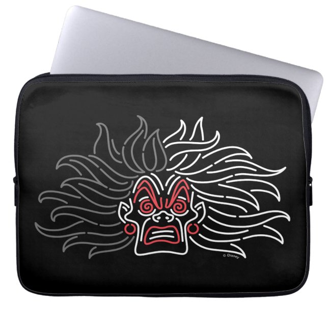 Housse Pour Ordinateur Portable Cruella De Vil | Visage néon (Devant)