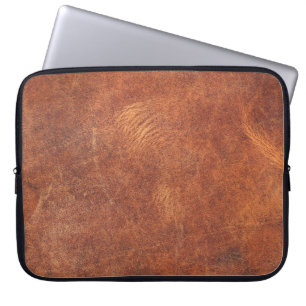 Housse Pour Ordinateur Portable cuir marron abstrait texture fond cuir, t