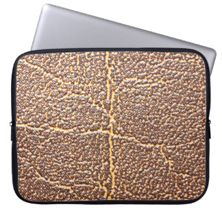 Housse Pour Ordinateur Portable Cuir naturel couverture texture abstraite, âgée,