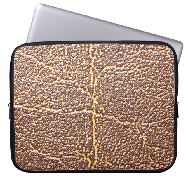 Housse Pour Ordinateur Portable Cuir naturel couverture texture abstraite, âgée, (Devant)