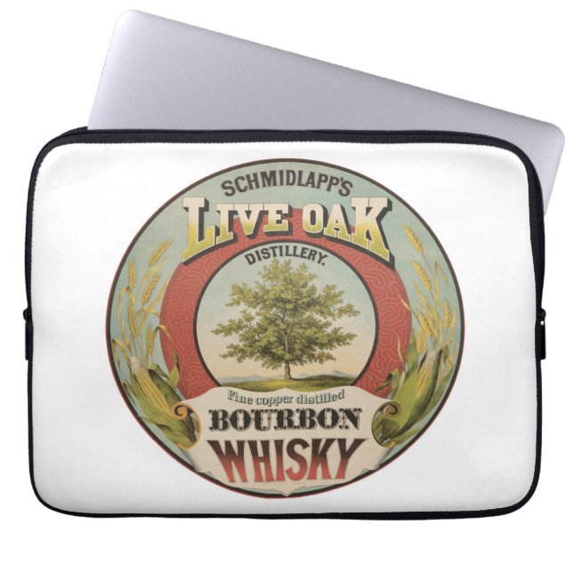 Housse Pour Ordinateur Portable Cuivre fin Distillé Bourbon Whisky. (Devant)