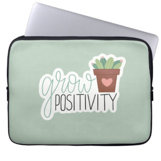 Housse Pour Ordinateur Portable Cultiver la Positivité - Conception de Calligraphi