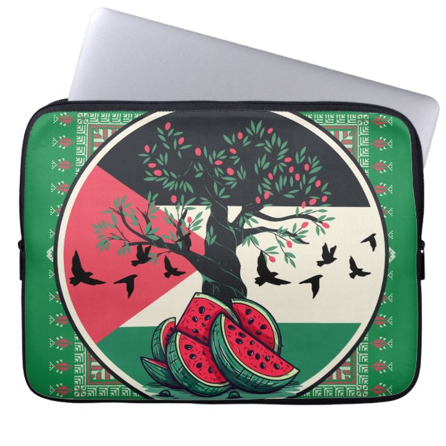 Housse Pour Ordinateur Portable culture palestienne pastèque palestine olivier (Devant)