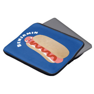 Housse Pour Ordinateur Portable Curieux hot dog Weiner dessin animé