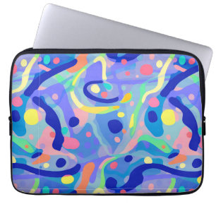 Housse Pour Ordinateur Portable Cute Abstrait Pastel Neon Motif répétitif