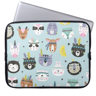 Housse Pour Ordinateur Portable Cute Animal Tribal : Boho Motif