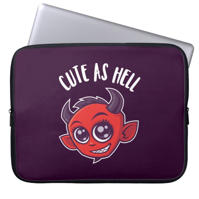 Housse Pour Ordinateur Portable Cute as Hell Devil (Devant)