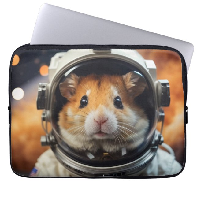 Housse Pour Ordinateur Portable Cute astronaute spatiale Hamster (Devant)