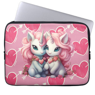 Housse Pour Ordinateur Portable Cute Baby Unicorns Cpuple pour le cadeau de la Sai