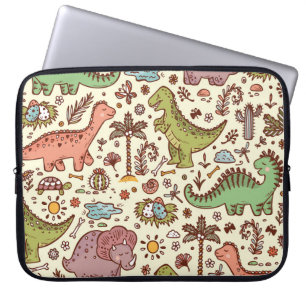 Housse Pour Ordinateur Portable Cute Cartoon Dinosaur Motif Vintage